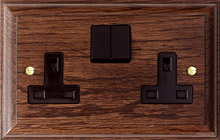 SE23 - Heritage twin 13A switched socket